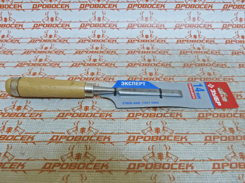 Стамеска-долото ЗУБР, "Эксперт", Cr-V сталь, 14 мм / 18096-14