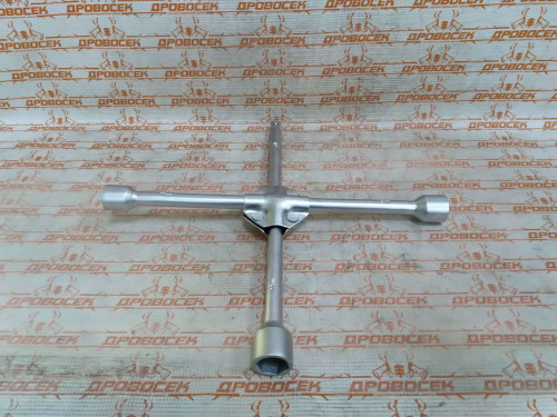 Ключ-крест автомобильный усиленный ЗУБР, 17-19-22-1/2", с присоединительным квадратом 1/2" / 27547