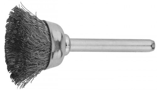Щетка ЗУБР кистевая на шпильке, нержавеющая сталь, Ø15х3.2 мм, 42 мм, 1 шт. / 35933
