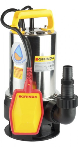 Насос погружной для грязной и чистой воды GRINDA GSPP-165-6 (550 Вт + 165 л/мин + Германия)