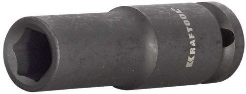 Торцовая головка KRAFTOOL ударная удлиненная, серия INDUSTRIE QUALITAT, Cr-Mo сталь, FLANK, фосфатированная, 1/2", 24 мм / 27942-24