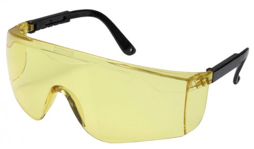 Очки STAYER защитные с регулируемыми по длине дужками, поликарбонатные желтые линзы / 2-110465