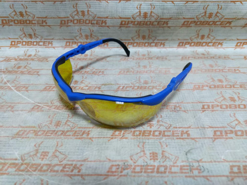 Очки ЗУБР защитные желтые, с зеркальным покрытием "Эксперт" / 110311
