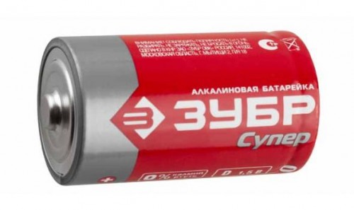 Батарейка ЗУБР "СУПЕР" щелочная (алкалиновая), тип C, 1.5 В, 2 шт. на карточке / 59215-2C
