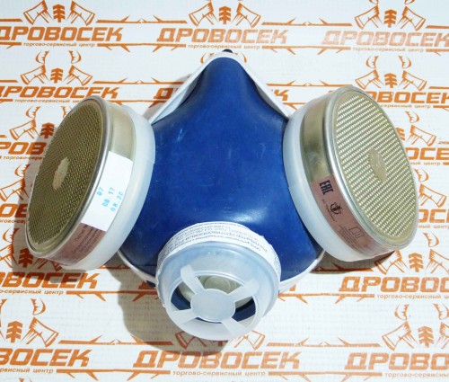 Респиратор со сменными фильтрами "РПГ-67" Зубр, защита от вирусов, пыли (ГОСТ), многоразовый  / 11140