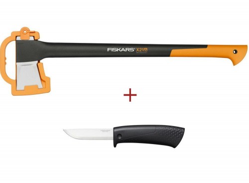Промо-набор из двух предметов Fiskars топор-колун Х21 + универсальный нож / 1025436