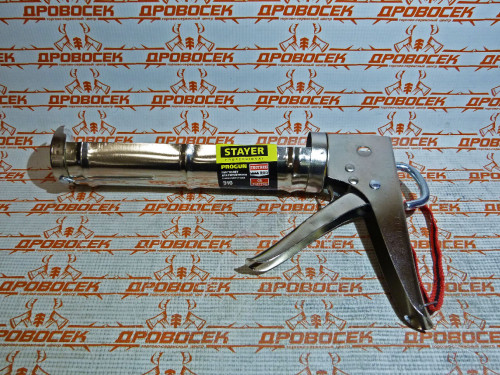 STAYER полукорпусной пистолет для герметика, хромированный, 310 мл, серия Professional / 0662