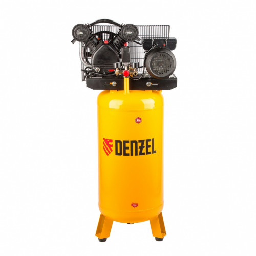 Компрессор Denzel DRV2200/100V, масляный ременный, с вертикальным ресивером, 10 бар, производительность 440 л/м, мощность 2,2 кВт / 58099