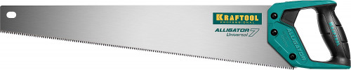 Ножовка универсальная KRAFTOOL "Alligator Universal 7", 550 мм, 7 TPI 3D зуб. / 15004-55