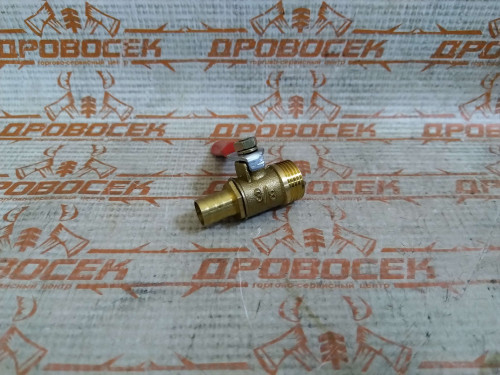 Кран для компрессора с краном, с резьбы 3/8 наружная под шланг D-12мм / 010411(175)