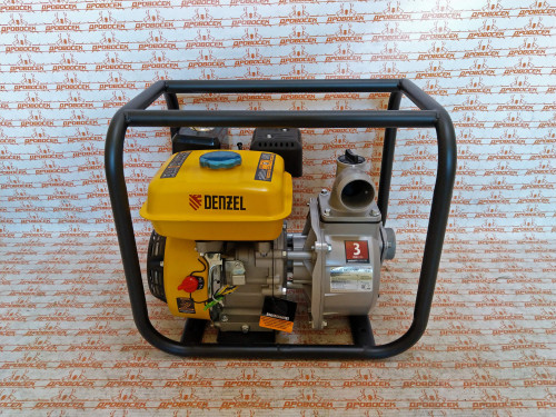 Мотопомпа бензиновая для чистой воды Denzel PX-50, 7 л.с, 2", 600 л/мин, глубина 8 м, напор 30 м / 99201