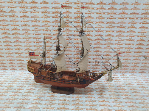 Модель корабля из дерева - Парусный корабль, фрегат Елисавета (1828 год) - ручная работа / Артикул 1828-2022