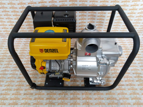 Мотопомпа бензиновая для грязной воды Denzel PX-80D, 15 л.с, 3", 1500 л/мин, глубина 8 м , напор 30 м / 99204