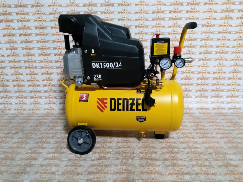 Компрессор воздушный Denzel DK1500/24, Х-PRO 1.5 кВт, 230 л/мин, 24 л / 58063