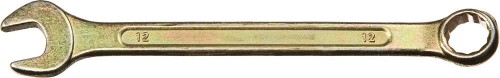 Ключ гаечный комбинированный DEXX, желтый цинк, 12 мм / 27017-12