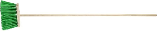Щетка-метла уличная GRINDA EURO, жесткая пластиковая щетина, деревянная ручка / 39270