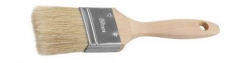Кисть плоская ЗУБР "Универсал", "Эксперт", светлая натуральная щетина, деревянная ручка, 25 мм / 01005-025