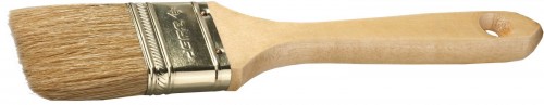 Кисть плоская для всех видов ЛКМ ЗУБР "УНИВЕРСАЛ", "Эксперт", натуральная щетина, деревянная ручка, 100 мм / 4-01005-100