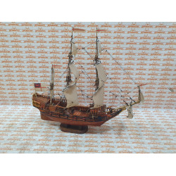 Модель корабля из дерева - Парусный корабль, фрегат Елисавета (1828 год) - ручная работа / Артикул 1828-2022