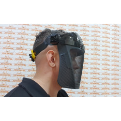 Защитный лицевой щиток ЗУБР СЕКТОР-С, экран из мелкоячеистой сетки 190х339мм, с храповиком, Профессионал / 110851, 0000-884-0203