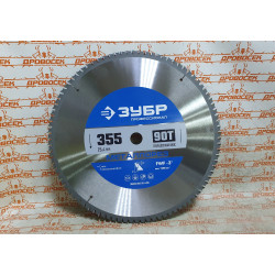 Пильный диск по металлу, зубчатый ЗУБР, размер 355*25,4 мм / 36932-355-25.4-90, DT1926, DT1927