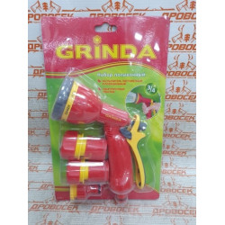 Поливочный набор Grinda (Германия) под шланг 3/4", ударопрочный пластик / 8-427384