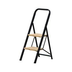 Стремянка MK802P стальная 2 ступени Алюмет односторонняя с широкими пластиковыми ступенями