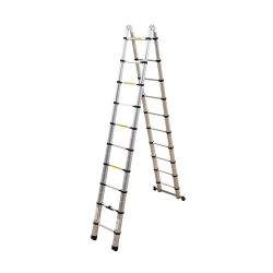 Двухсторонняя телескопическая лестница с шарниром 3,1+3,1 м  (10+10 ступ)