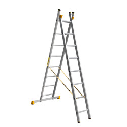 Алюминиевая двухсекционная профессиональная лестница 2*8