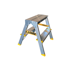 Двухсторонняя стремянка алюминиевая анодированная 2 ст. 