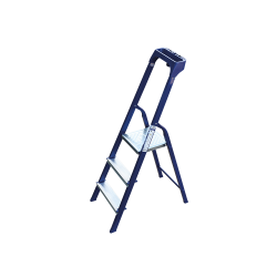 Стремянка стальная окрашенная с алюминиевыми ступенями, с пластиковым органайзером 3 ст.