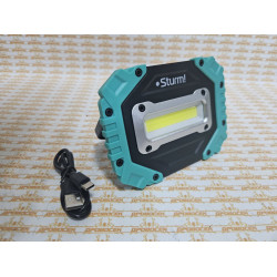 4052-03-600 Фонарь-прожектор, аккум., COB, 2 магнита, 2 режима, поворотная опора, 600лм, Sturm!