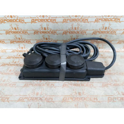 ЗУБР КГ-325-Ш3, КГ, 3 x 2.5 мм2, IP44, 5 м, 3 гн., 4000 Вт, силовой удлинитель, Профессионал / 55024-05