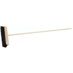 Щетка ЗУБР уличная деревянная с ручкой, ворс 90 мм, ПЭТ, 140 см, 40х7см / 39191-40