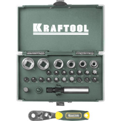 Набор бит KRAFTOOL X-Drive кованых торсионных, EXPERT, Cr-Mo, NSS, 26 предметов, в боксе / 26065-H26