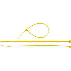 Хомут нейлоновый ЗУБР, "Мастер", желтый, 4.8x400 мм, 100 шт. / 309050-48-400