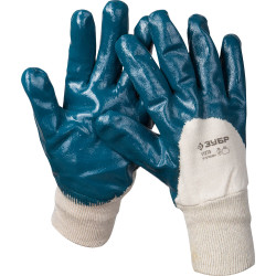 Перчатки ЗУБР рабочие с манжетой и нитриловым покрытием ладони, "Мастер", размер XL (10) / 11273-XL