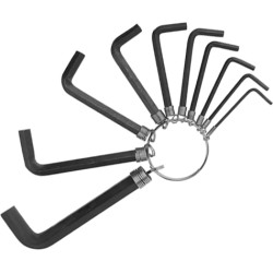 Набор ключей имбусовых DEXX, оксидированное покрытие, на кольце, HEX 1.5-8 мм, 10 шт. / 27403-H10