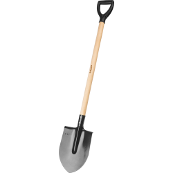 Лопата "МАСТЕР" штыковая, ЛКО, деревянный черенок, с рукояткой, ЗУБР / 39572