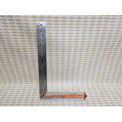 2020-06-400 Угольник с уровнем и карандашом КУЛИБИН,400 мм,нерж.сталь,pat.,Sturm!