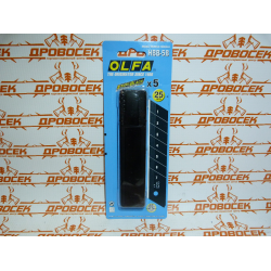 Лезвие OLFA "BLACK MAX" сегментированное, 5шт, 25х126х0,7мм (Япония) / OL-HBB-5B