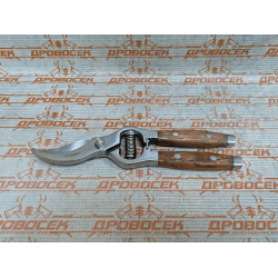Секатор ЗУБР из нержавеющей стали с деревянными ручками, "Эксперт", 210 мм / 40100