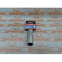 Торцовая головка ЗУБР свечная с резиновой вставкой, "Мастер", 1/2", FLANK, 16 мм / 27728-16