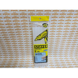 STAYER Cristal, 11 х 200 мм, 12 шт, прозрачные, универсальные клеевые стержни Professional / 0682-12