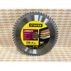 STAYER Laminate, 230 x 30/20 мм, 56Т, аккуратный рез, пильный диск по ламинату / 3684-230-30-56