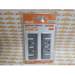 5430102 Ножи для рубанка Sturm! 82x28х3мм, ПЕРЕТАЧИВАЕМЫЕ, 2шт, высокоуглерод. сталь, блистер