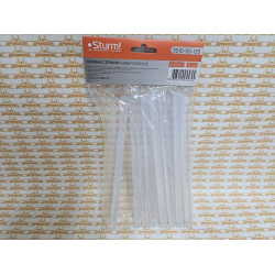 7010-05-12S Клеевые стержни д/пистолета 11х200мм, 12 шт., ПРОЗРАЧНЫЕ, Sturm!