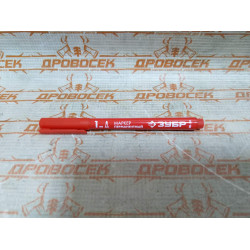 Перманентный маркер ЗУБР МП-100 красный, 1 мм заостренный / 06320-3