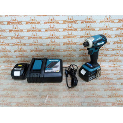 Аккумуляторный ударный бесщеточный шуруповерт Makita DTD172RTJ, 1/4", 180Нм, М5-М16, кейс, 2x5Ач