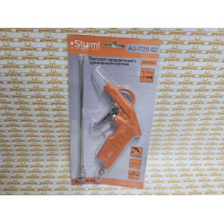 AU-1720-02 Пистолет продувочный удлин сопло 2-6 бар, d=3.8мм, сопло l=215,5мм, Sturm!